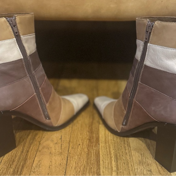 Jeffrey Campbell Multicolor Striped Ankle Boots - Picture 6 of 13